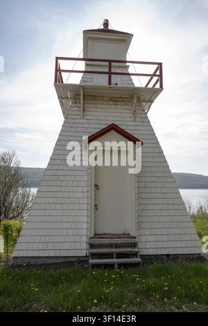 Leuchtturm von Victoria Beach an der Victoria Beach Road in Annapolis Royal, Nova Scotia, Kanada Stockfoto