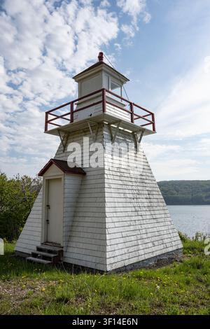 Leuchtturm von Victoria Beach an der Victoria Beach Road in Annapolis Royal, Nova Scotia, Kanada Stockfoto