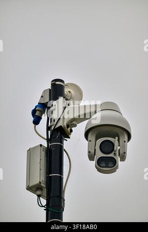 CCTV-Kamera auf der Promenade in Hunstanton, Norfolk, UK Stockfoto