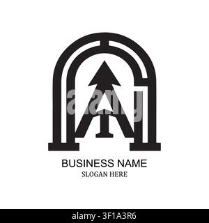 Logo-Design für eine Artisan Bakery mit klarem, modernem Stil und vektorbasierter Corporate-Identity-Illustration für moderne Unternehmensmarkenbildung. Stock Vektor