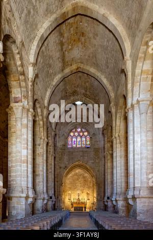 Kirche in der Abbaye de Fontfroide, nahe Narbonne, Okzitanien, Frankreich Stockfoto