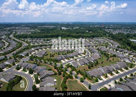 Top-Down-Ansicht der Vororte von South Carolina Stockfoto
