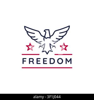 Freedom Eagle Logo Stock Vektor