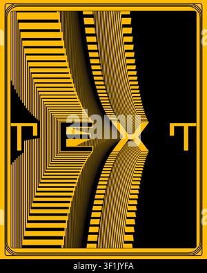 Abstrakter verdrehter 3D-Text-Typografie-Poster kreatives modernes Design-Kunst Stock Vektor