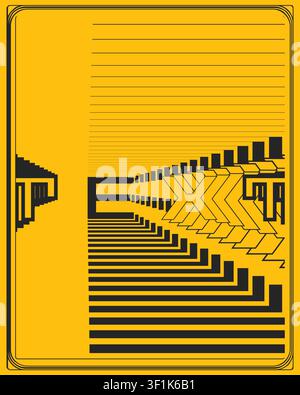 Zeitgenössisches Typografie-Poster Kreatives Optisches Bewegungsausgewogenes Design Stock Vektor