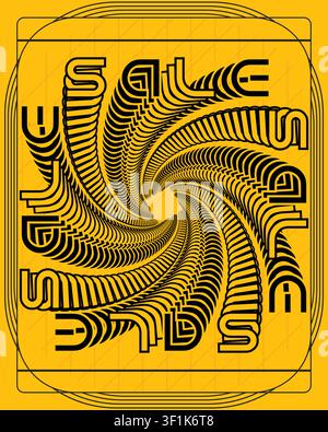 Kreatives Typografie-Poster mit optischer Bewegung und Balance Stock Vektor