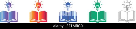 Open Book Knowledge Icon Set Bd. 30470 Stock Vektor