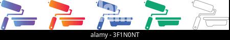 Farbrollen- und Schaufelrenovationssymbole vol 30799 Stock Vektor