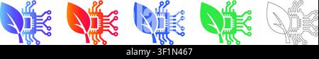 Umweltfreundliches Technologie-Symbol-Set vol 31120 Stock Vektor