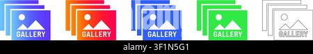 Bildgalerie-Medien-Symbol-Set vol 31276 Stock Vektor