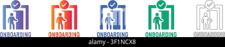 Employee Onboarding Process Icons Band 31865 Stock Vektor