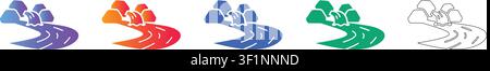 Wasserressourcenmanagement-Symbole Band 32992 Stock Vektor