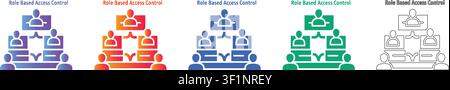 Role Based Access Control Icons Set Bd. 33244 Stock Vektor