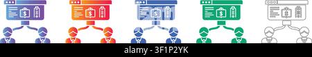 Geschäfts-Finanzmanagement-Symbole Band 34022 Stock Vektor