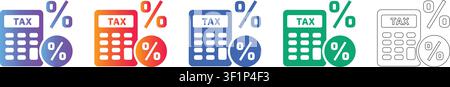 Steuerberechnung und Finanzprozent-Symbole Bd. 34271 Stock Vektor
