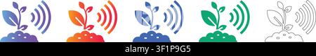 Smart Agriculture IoT Sensor-Symbol-Set vol 34966 Stock Vektor