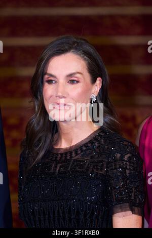 Königin Letizia von Spanien nimmt an der Preisverleihung der Prinzessin von Girona im Gran Teatre del Liceu am 14. Juli 2026 in Barcelona, Spanien, teil. Stockfoto