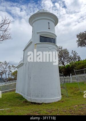 Leuchtturm von Grotto Point, Sydney Harbour Nationalpark Stockfoto