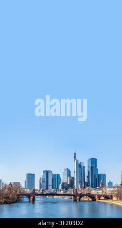 Skyline, Frankfurt am Main, Hessen, Deutschland Stockfoto
