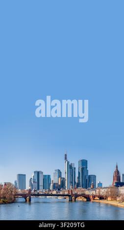 Skyline, Frankfurt am Main, Hessen, Deutschland Stockfoto