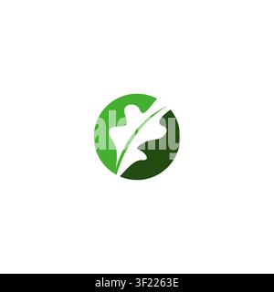 Eichenblatt-Logo-Vektorillustration. Eichenblatt-Symbol Stock Vektor