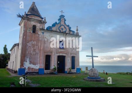 Santa Cruz Cabralia, Bahia, Brasilien: Unsere Liebfrauen-von-der-Unbefleckten-Empfängnis-Pfarrkirche oder Igreja matriz da nossa senhora da conceicao. Stockfoto