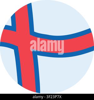 Dekorative Formen mit der Nationalflagge der Färöer-Inseln als Symbol. Stock Vektor