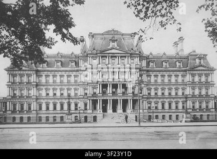 Vintage-Foto des State, War, and Navy Building (heute das Eisenhower Executive Office Building) in Washington, D.C., USA - 1916 Stockfoto