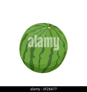 Wassermelone isoliert auf weißem Hintergrund Stock Vektor