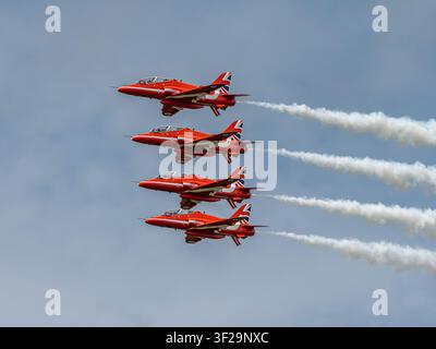 Red Arrows, British Aerospace Hawk TA/T1As, Royal Air Force Aerobatic Team Stockfoto