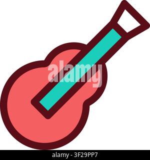 Gitarren-Ikone, Musik, Instrument, Musikalisches, Saite, Akustisch Stock Vektor