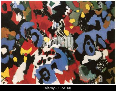 Ernst Wilhelm Nay, Rhythmen Blau-Orange 1953; Blue-Orange Rhythms; ein rhythmischer Farbwirrwarr Stockfoto