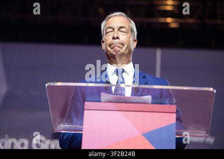London, UK. 17. Jul 2026. Abgebildet: Reform UK-Führer Nigel Farage spricht auf der CPAC Great Britain 2026-Veranstaltung im Intercontinental London - The O2. Credit: Justin Ng/Alamy Live News Stockfoto