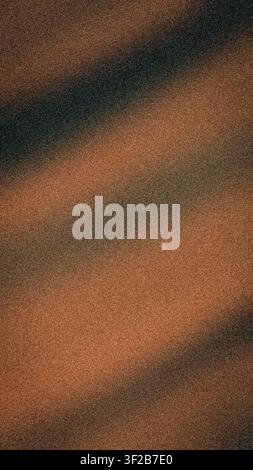 Abstrakter körniger Hintergrund mit einem warmen braunen, terrakottafarbenen und schwarzen vertikalen Farbverlauf mit einer dichten Rauschtextur, ideal für rustikale oder herbstliche Themen Stockfoto