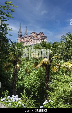Basilika von Covadonga, Nationalpark Picos de Europa, Fürstentum Asturien, Spanien Stockfoto