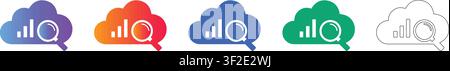 Cloud-Analytics-Lupen-Symbole Band 35802 Stock Vektor