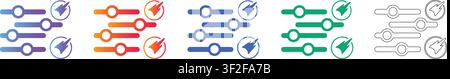 Audio Equalizer Einstellungen Symbole vol 39130 Stock Vektor