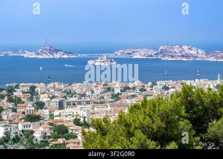 Blick auf die Ile d'If von Marseille, Provence, Frankreich Stockfoto