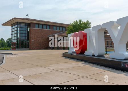 Außerhalb des Western New York Welcome Center Touristeninformationszentrums in Grand Island, New York, USA Stockfoto
