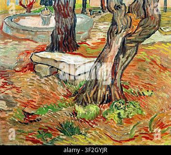 Vincent van Gogh – Die steinerne Bank im Asyl in Saint-Rémy, November 1889, Öl auf Leinwand Stockfoto