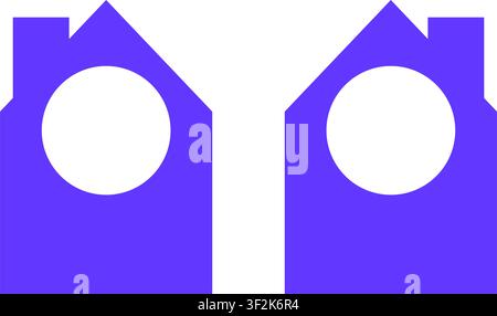 Haus-Silhouetten-Elemente-Set Hauslogo Stock Vektor