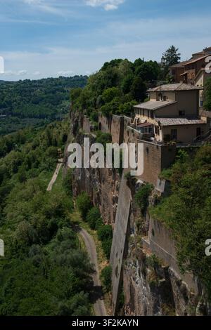 Dom von Orvieto, mittelalterliche Architektur und Panoramablicke auf Orvieto, Umbrien, Italien Stockfoto