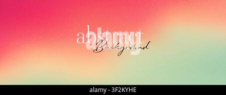 Abstrakter Getreide-Hintergrund mit warmem Farbverlauf und Sand-Rausch-Textur-Überlagerung. Lebendiger Hintergrund Stock Vektor