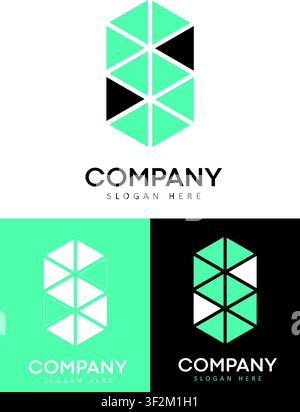 Schriftzug S Geometrisches Dreieck Logo Design Vorlage Stock Vektor
