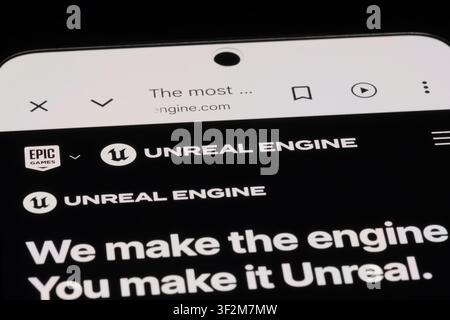 Shanghai, China - 19. Juli 2026: Unreal Engine Markenlogo auf der Website Stockfoto