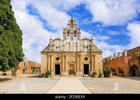 Insel Kreta, Griechenland. Das Arkadi Kloster bei Rethymno. Stockfoto