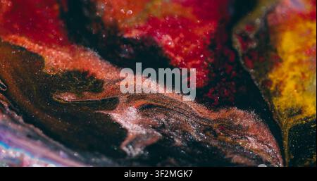 Helle schimmernde Acryl-Kunstflüssigkeitsverschwommene Farbe Stockfoto