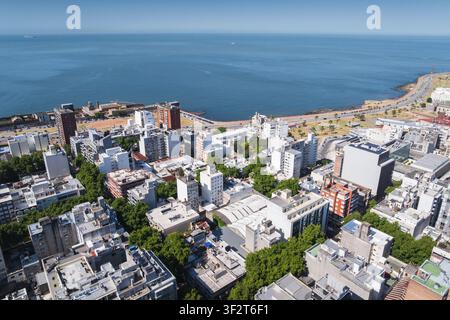 Luftaufnahme der Küste von Montevideo, Uruguay Stockfoto