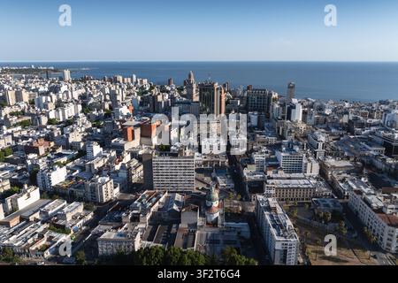 Luftaufnahme der Küste von Montevideo, Uruguay Stockfoto