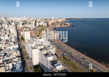 Luftaufnahme der Küste von Montevideo, Uruguay Stockfoto